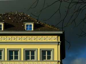 Stuck an der Fassade